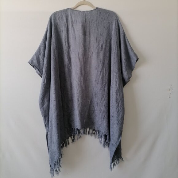 NWT A.N.A. A New Approach Womens Perfect Dusty Blue Tassel Cardigan One Size - Picture 4 of 6